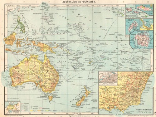 Landkarte australien und - australien,