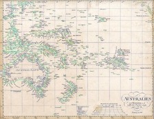 Alte LANDKARTE AUSTRALIEN