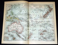 OZEANIEN Landkarte Australien