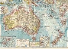Farbige Landkarte: Australien
