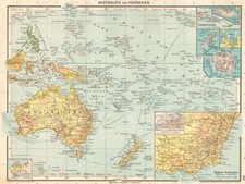 Landkarte. Australien und