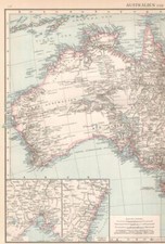Landkarte. Australien und