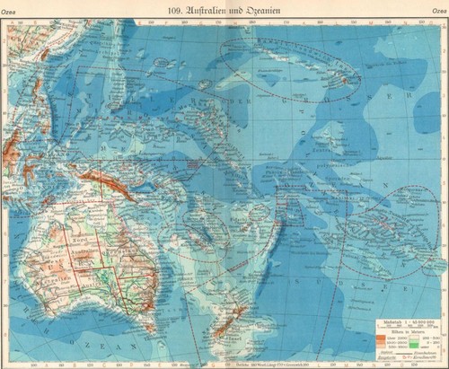Landkarte australien und - australien,